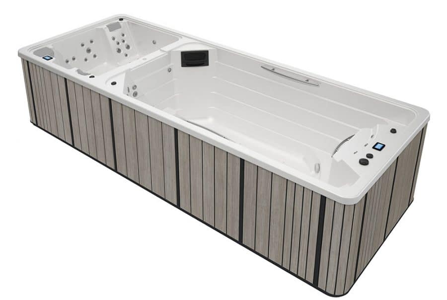 swim spa duo with combo swim spa and hot tub