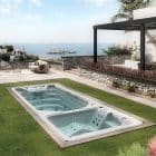 Aquavia Dual Zone swim spa with sleek modern design in West Palm Beach, South Florida