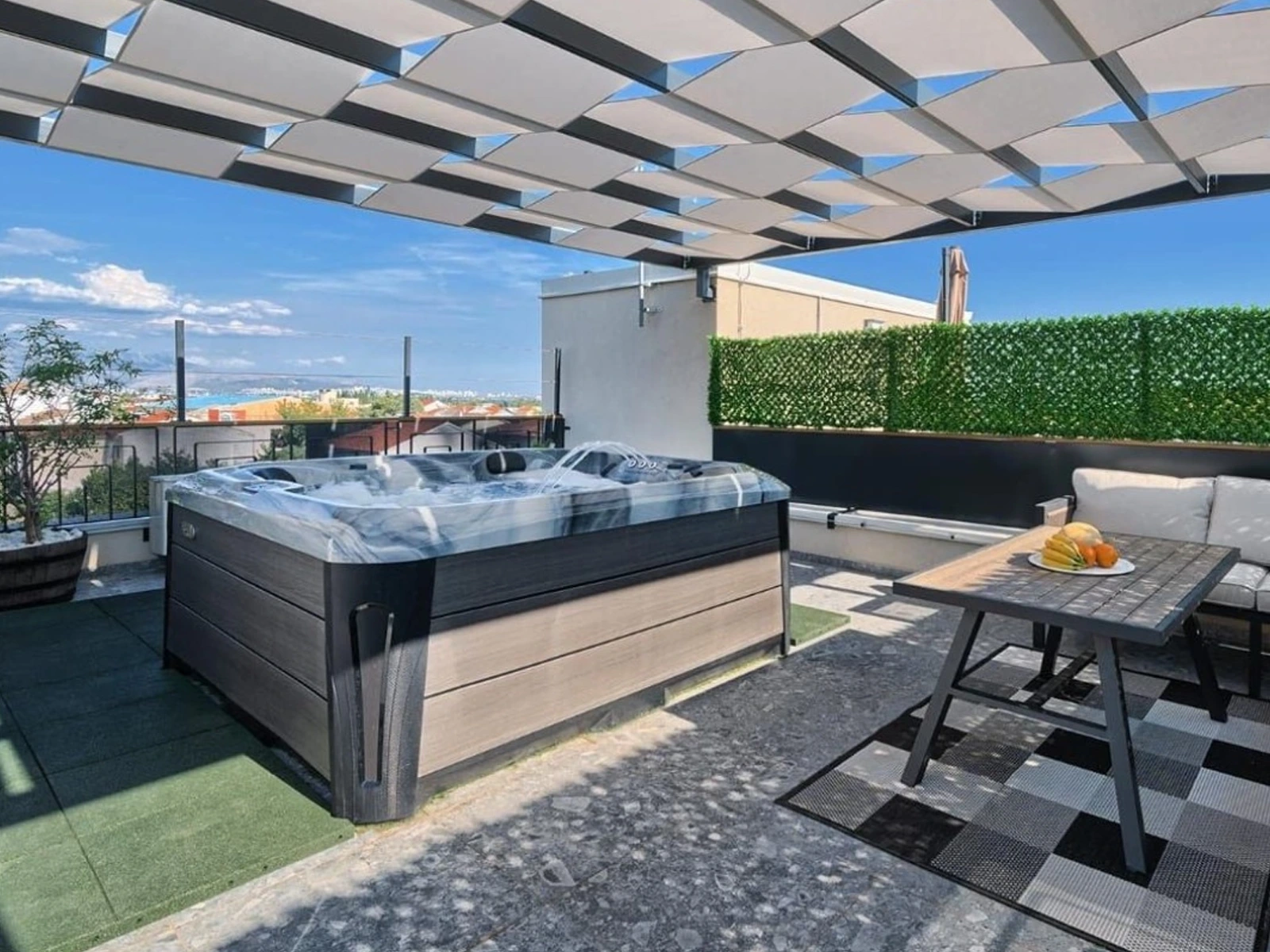 Rooftop Hot Tub Nassau Bahamas Luxury Installation