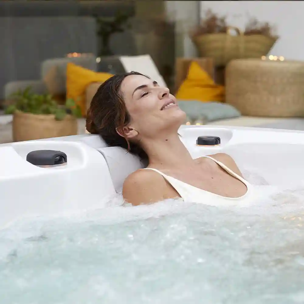 stress relief and relaxation in a hot tub